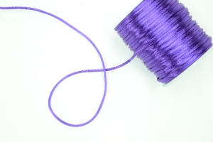 Round Satin Cord, Purple, 1.5mm x 76 Meters / 83.11 Yards (1 Spool) SALE ITEM